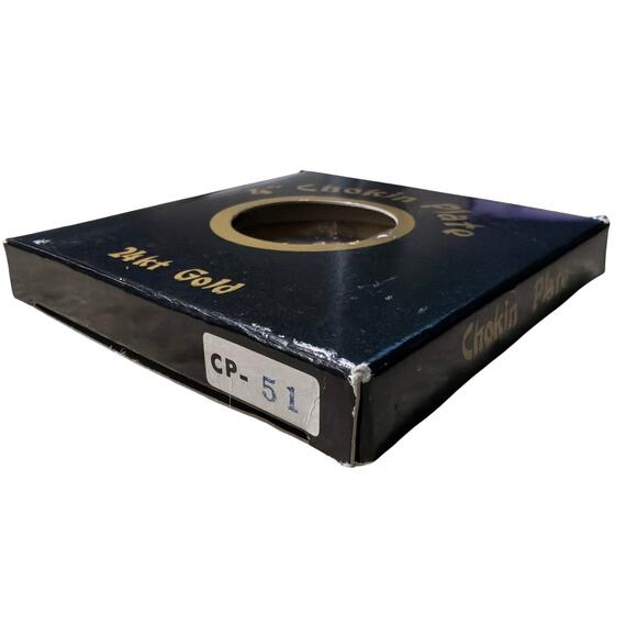 Art of Chokin 4" 24kt Gold Decorative Plate CP-51 with Box - Picture 5 of 5